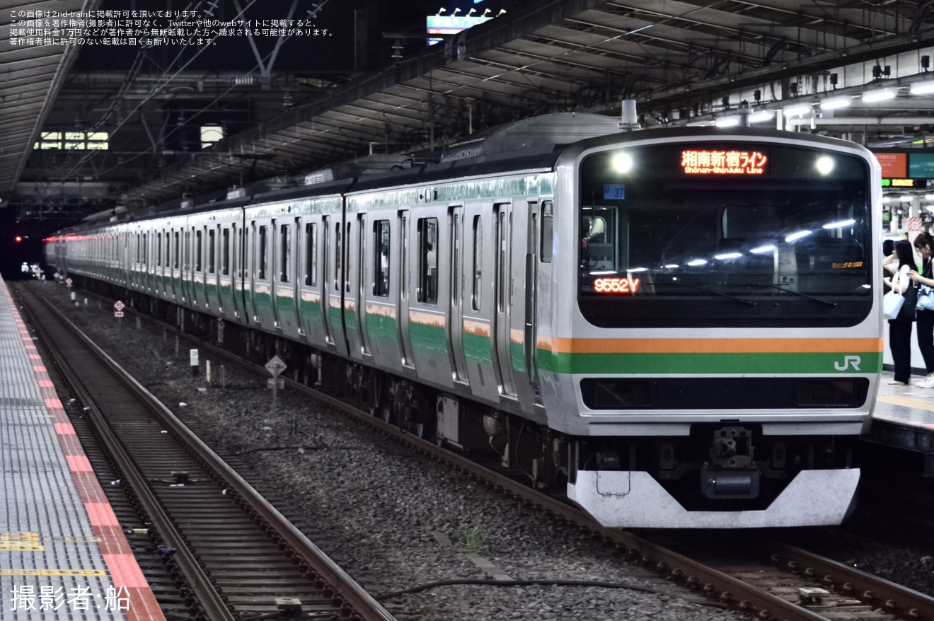 【JR東】小山の花火の開催に伴う宇都宮線の臨時列車の拡大写真