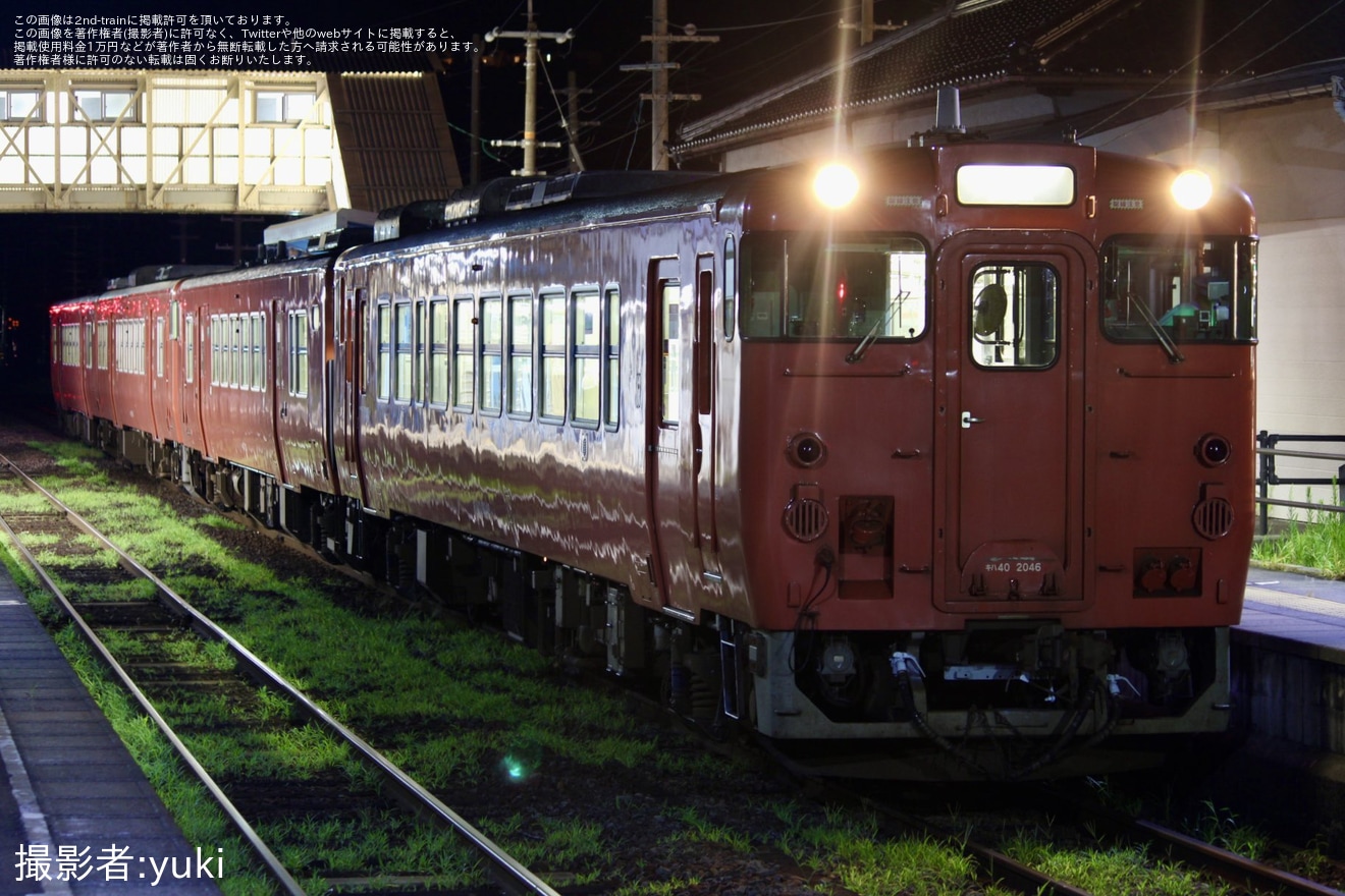 【JR西】竹野海上花火大会に伴う臨時列車が運転の拡大写真