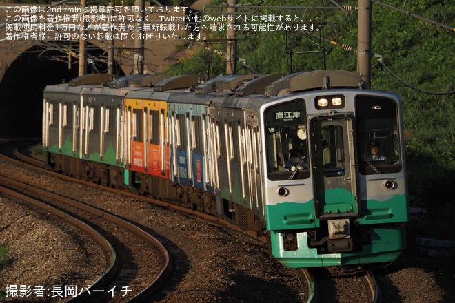 【トキ鉄】長岡大花火大会開催に伴いET127系の6連が運転