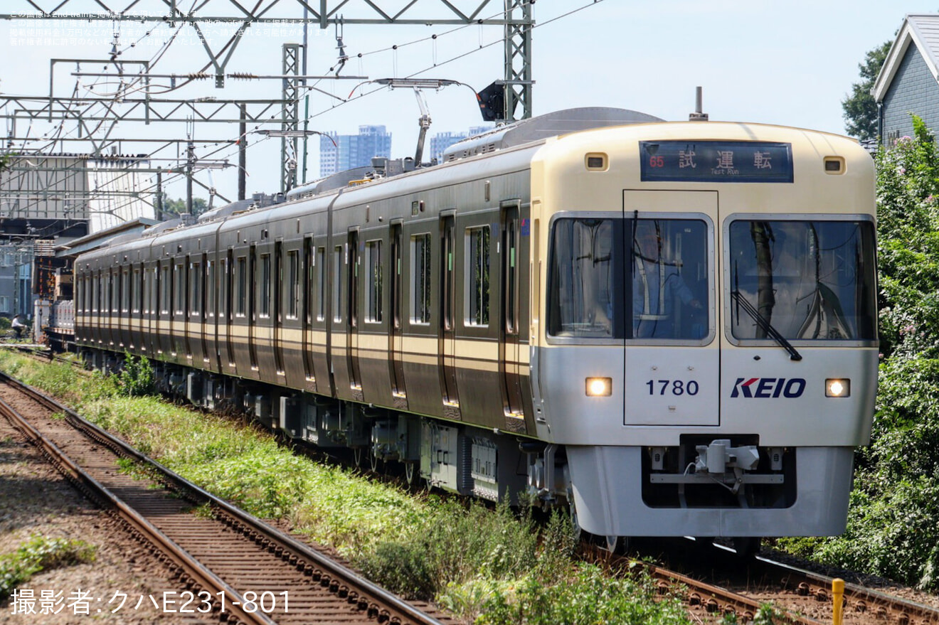 【京王】1000系1780F富士見ヶ丘出場試運転の拡大写真