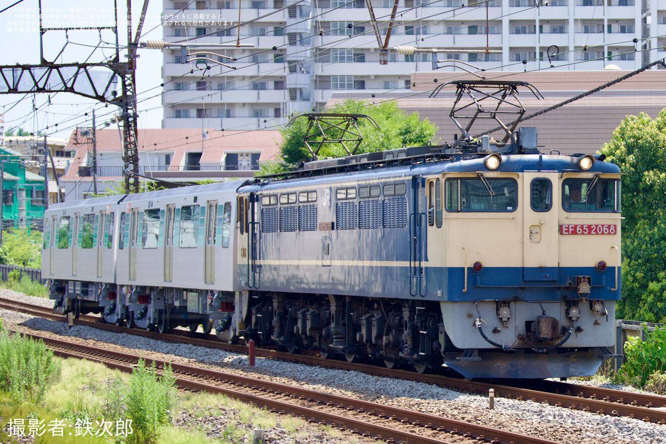 【横市交】10000形10151Fの中間車甲種輸送の拡大写真