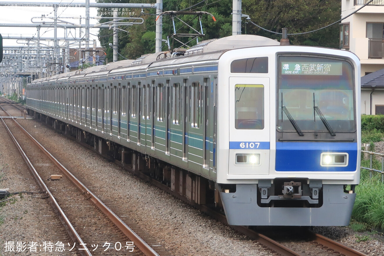 【西武】6000系6107Fが西武新宿線系統での運用を開始の拡大写真