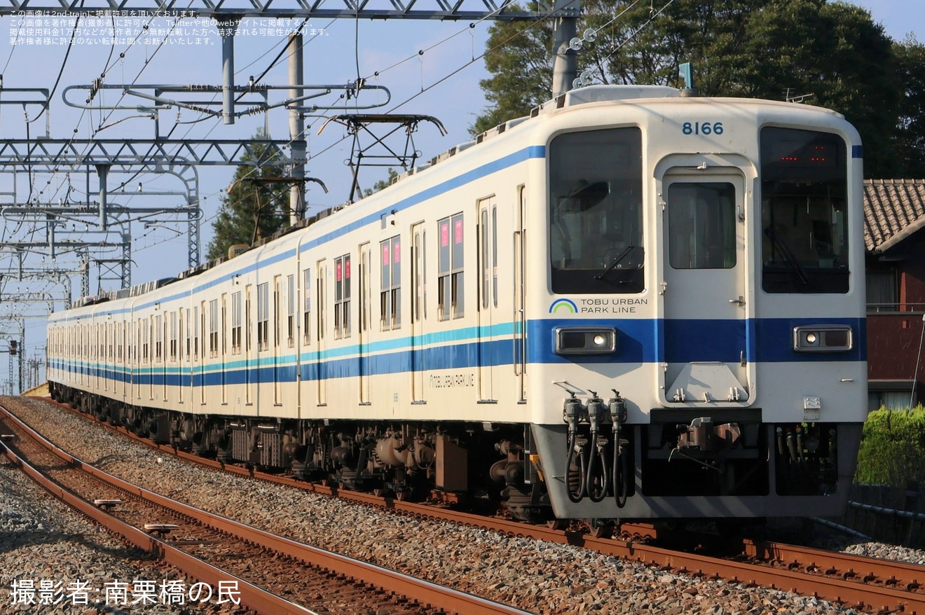 【東武】8000系8166F南栗橋車輪転削返却回送の拡大写真