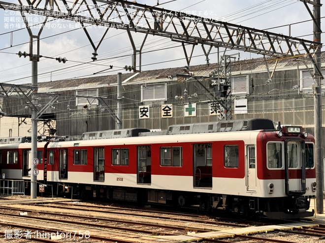 【近鉄】2430系AG32塩浜検修車庫出場試運転を塩浜駅で撮影した写真