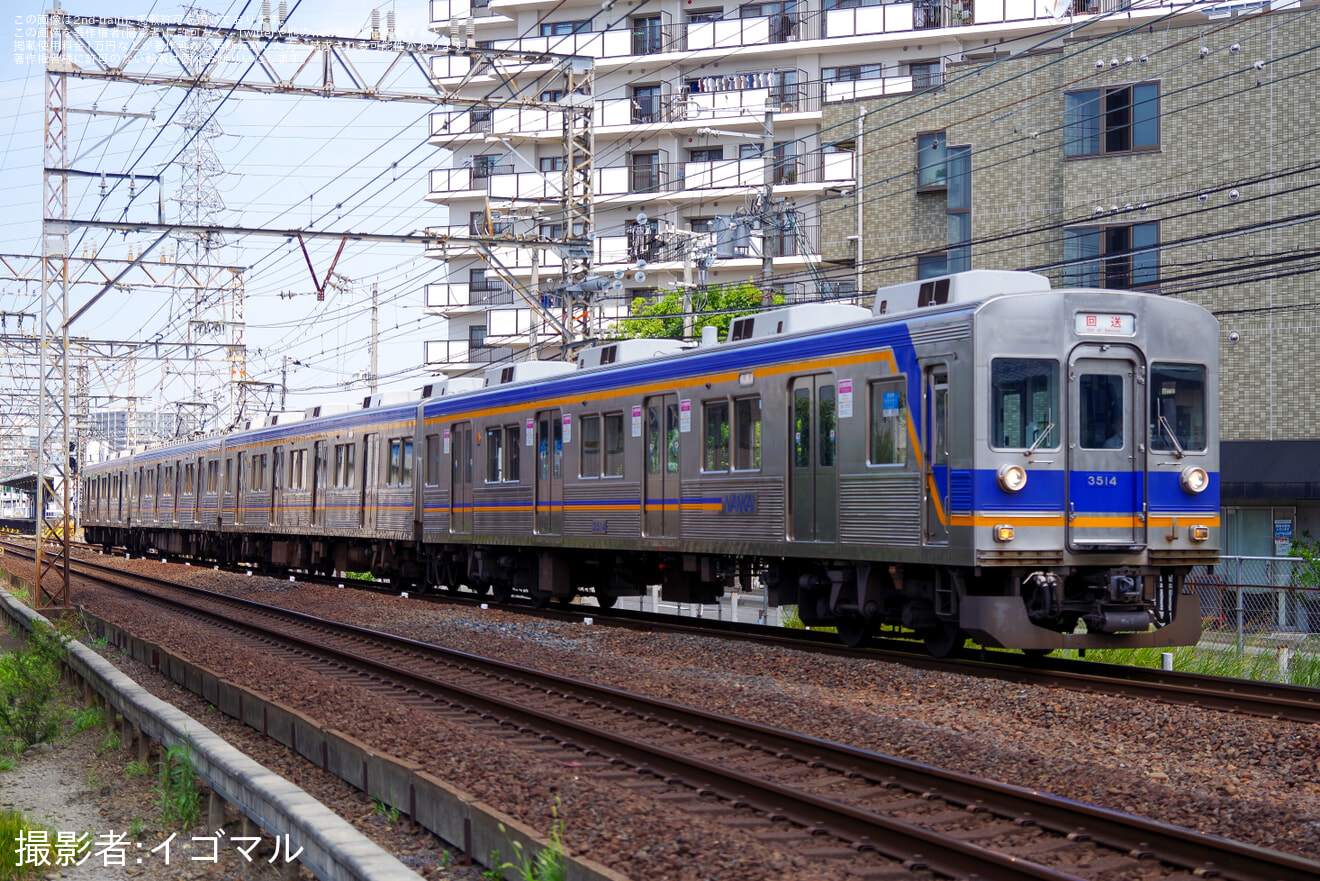 【南海】3000系3513Fが再び千代田工場へ回送の拡大写真