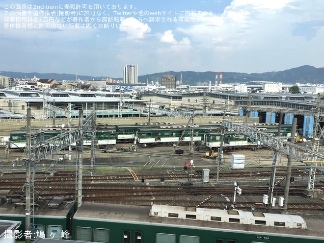 【京阪】7000系7001Fがリニューアル工事のため寝屋川工場へ入場を不明で撮影した写真