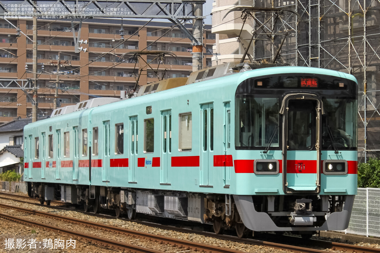 【西鉄】7000形7111F機器更新を行い試運転を実施の拡大写真