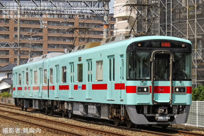 【西鉄】7000形7111F機器更新を行い試運転を実施を西鉄小郡～端間間で撮影した写真