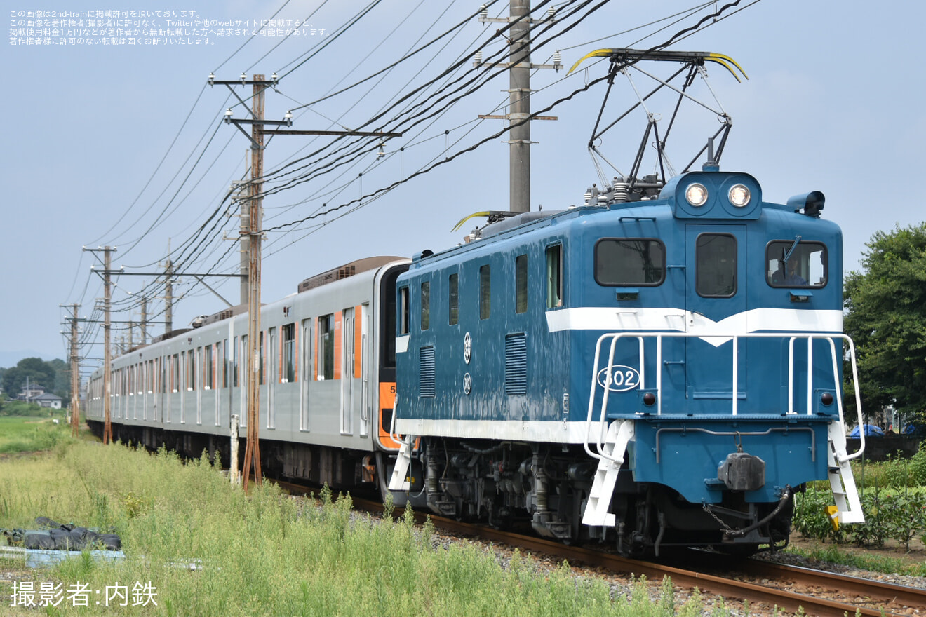 【東武】50070型51077F南栗橋工場入場回送の拡大写真