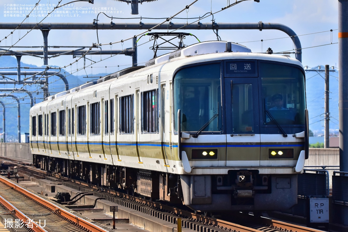 【JR西】221系K05編成が網干総合車両所本所から返却回送の拡大写真