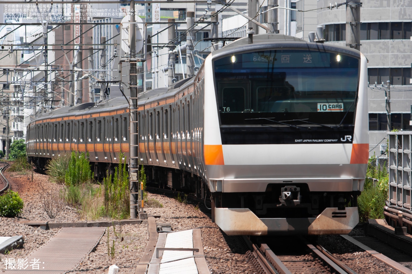 【JR東】E233系T6編成東京総合車両センター入場回送の拡大写真