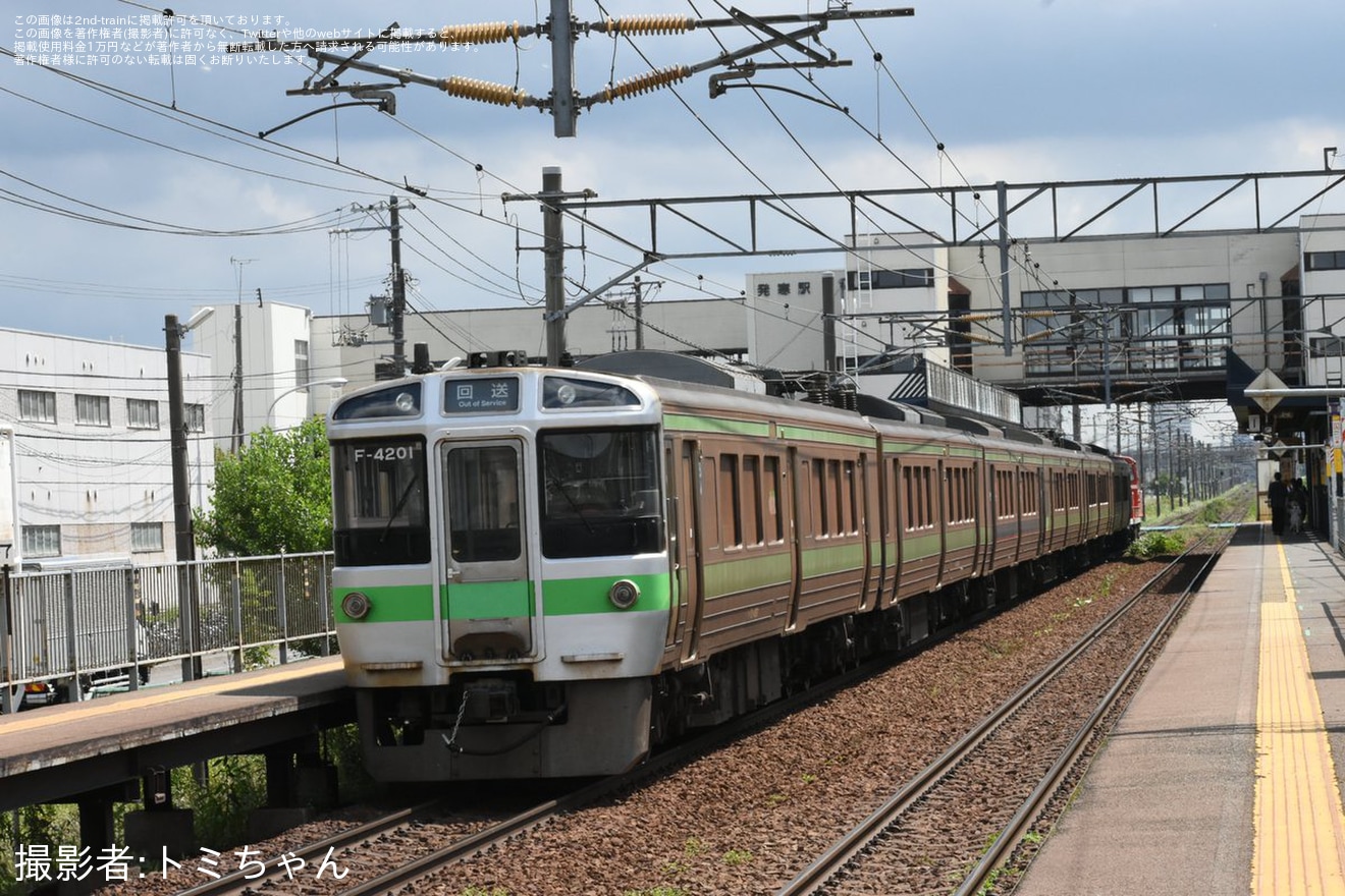 【JR北】721系F-4101編成+F-4201編成が苗穂へ(廃車の可能性も）の拡大写真