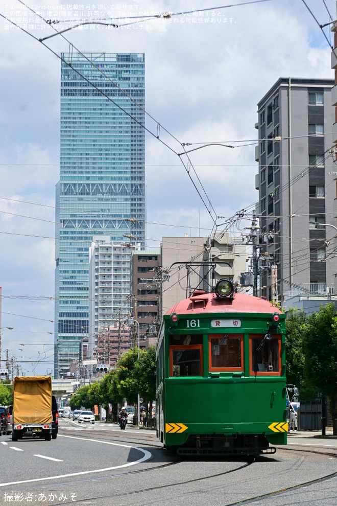 【阪堺】鉄道ファン有志にてモ161形を使用した貸切フォトラン列車/車庫内撮影会が開催を不明で撮影した写真