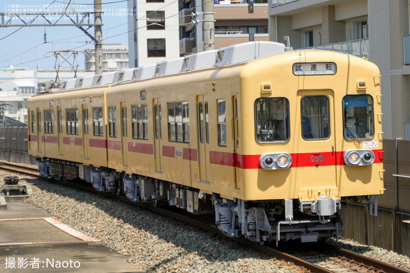 【西鉄】600形 608Fが検査を終え試運転の拡大写真