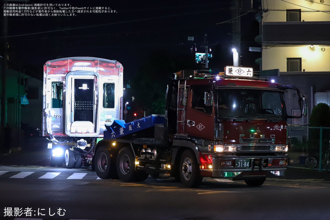 【阪神】5700系5727F搬入・陸送の拡大写真