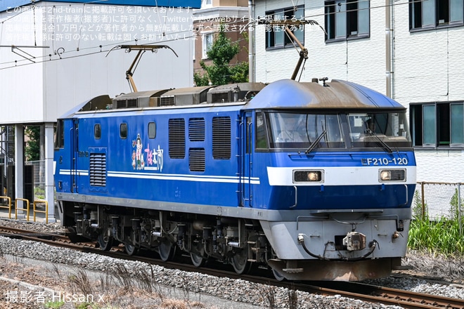 【JR貨】EF210-120西湘試単を大船駅で撮影した写真