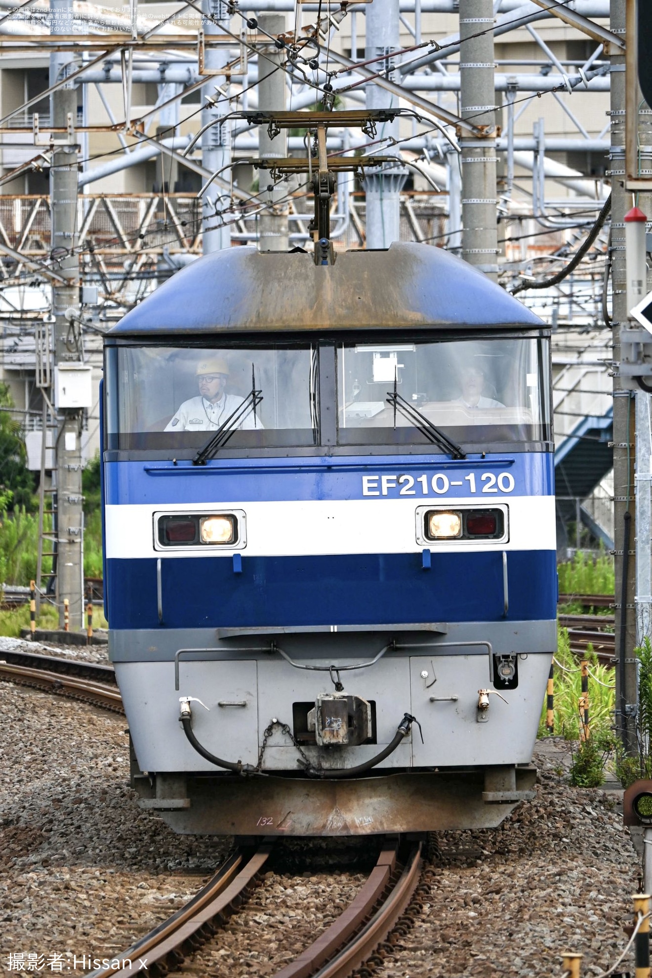 【JR貨】EF210-120台検出場試運転の拡大写真