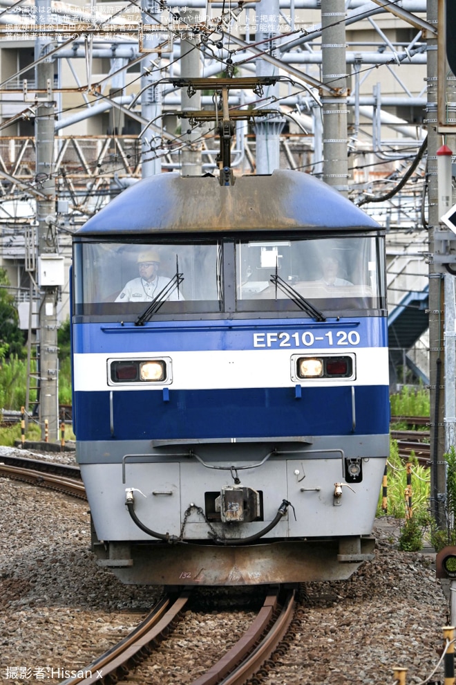 【JR貨】EF210-120西湘試単を大船駅で撮影した写真