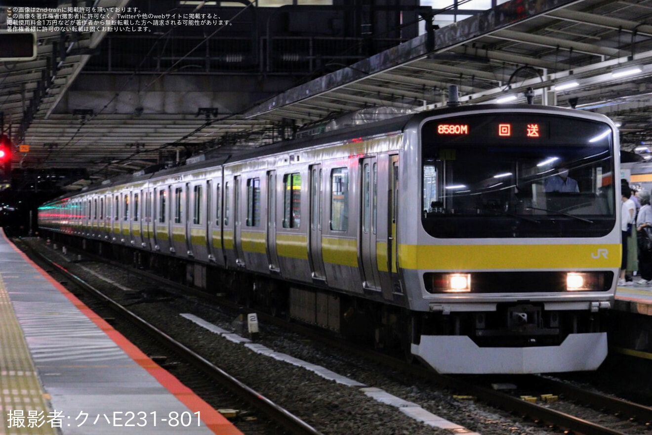 【JR東】E231系ミツB11編成車輪転削返却回送の拡大写真