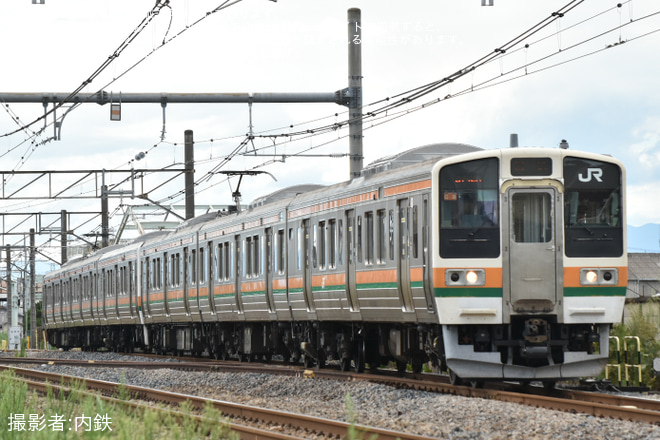 【JR東】211系C8編成尾久車両センターへ回送を岡部～深谷間で撮影した写真