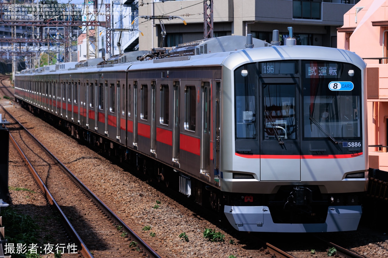 【東急】5080系5186F長津田車両工場出場回送の拡大写真