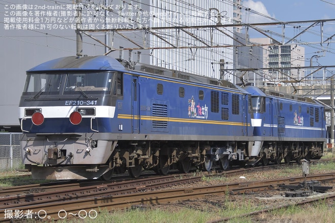 【JR貨】新山口脱線事故当該のEF210-341が広島車両所へ回送を不明で撮影した写真