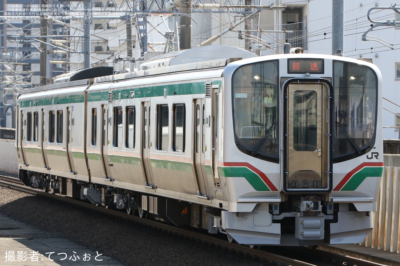 【JR東】 E721系0番台P-41編成郡山総合車両センター出場回送の拡大写真