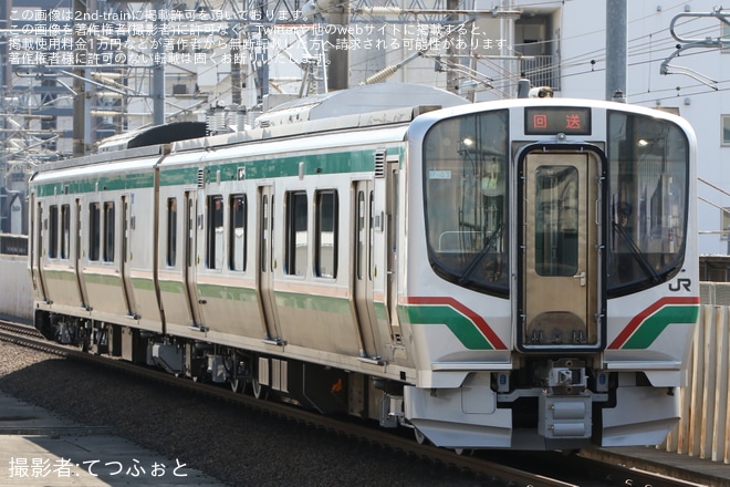 【JR東】 E721系0番台P-41編成郡山総合車両センター出場回送を不明で撮影した写真