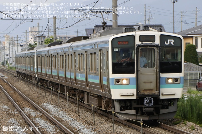 【JR東】「諏訪湖祭湖上花火大会」に伴い臨時列車運転を不明で撮影した写真