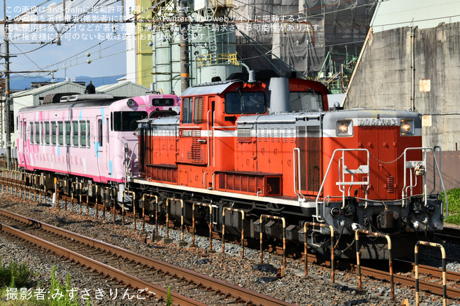 【JR西】キハ40-2049 京都鉄道博物館展示を終え返却のため配給を向日町駅で撮影した写真