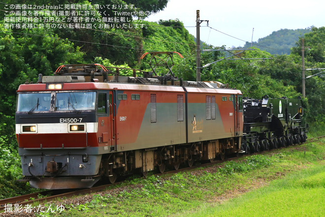 【JR貨】シキ801B2が苫小牧貨物駅へを松川～金谷川間で撮影した写真