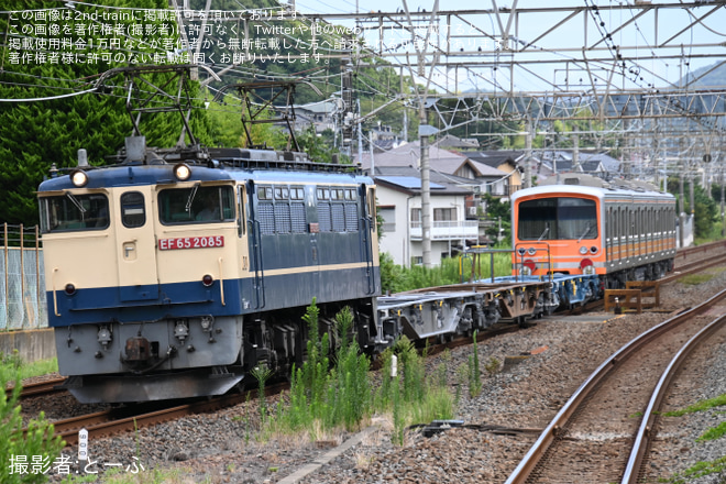 【伊豆箱】5000系5503F甲種輸送を二宮駅で撮影した写真