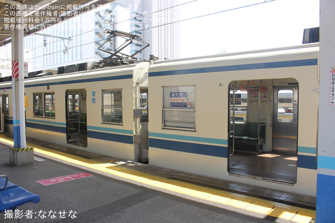 【東武】船橋駅のホームドアが一部撤去されるを不明で撮影した写真