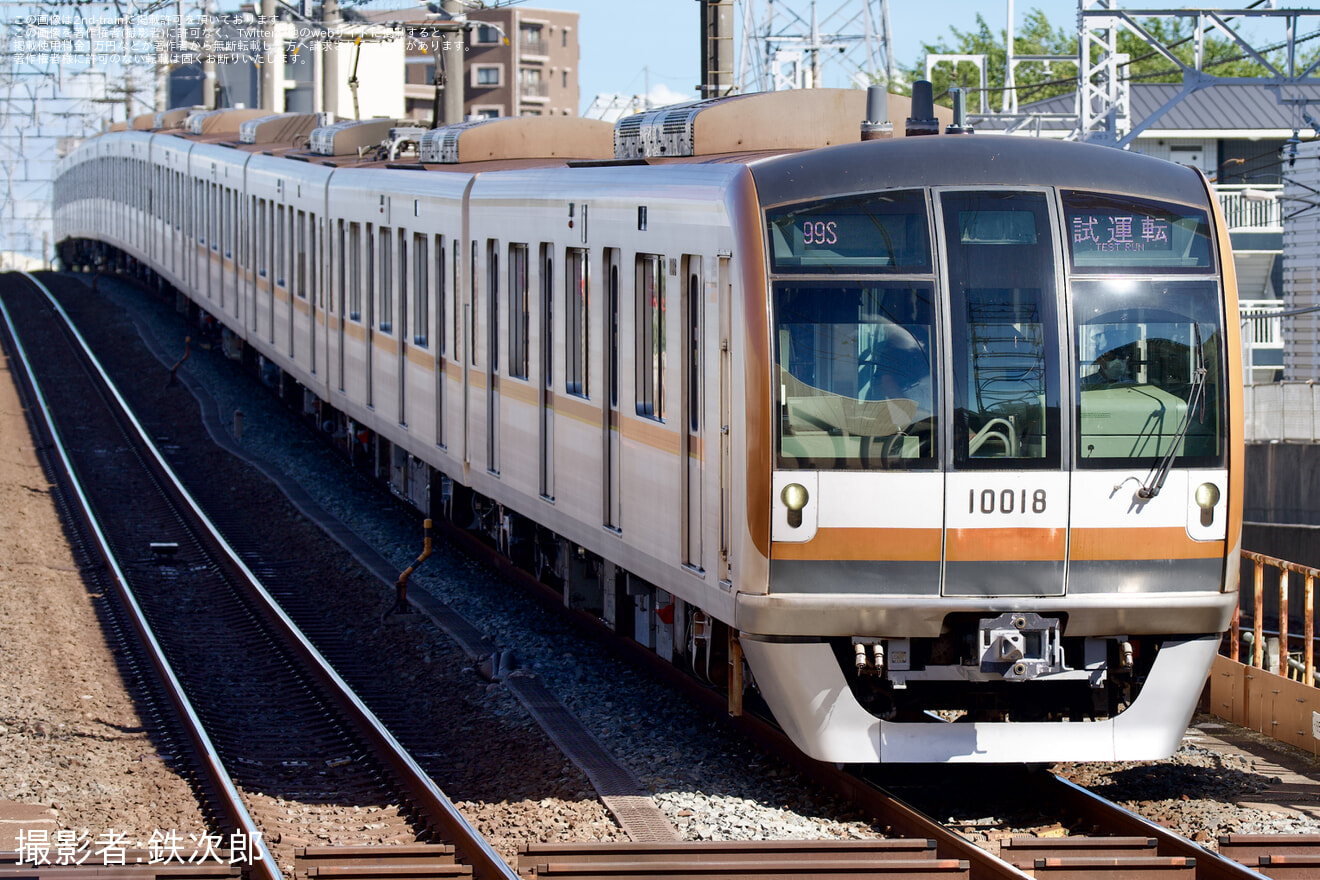 【メトロ】10000系10118F 綾瀬工場出場後ATO試運転の拡大写真