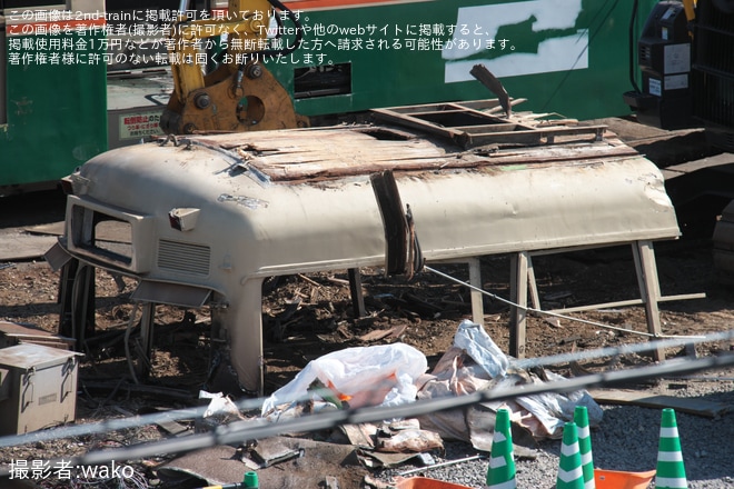 【広電】1900形1902号(桃山)廃車解体作業を不明で撮影した写真