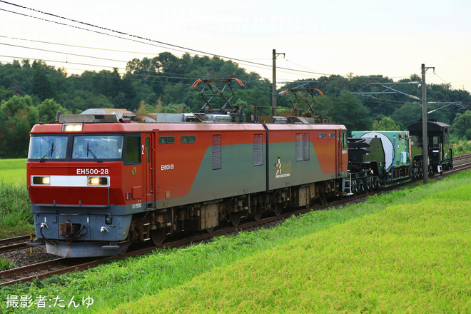 【JR貨】シキ850Dを使用した輸送列車が運転を須賀川～安積永盛間で撮影した写真