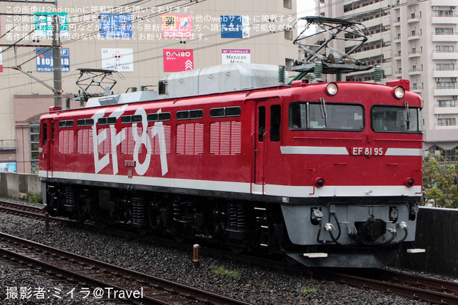 【JR東】EF81-95神立試単を亀有駅で撮影した写真