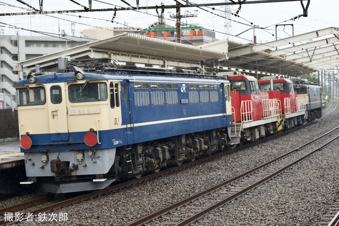 【JR貨】隅田川常駐交換 四重単にて運転を新座駅で撮影した写真