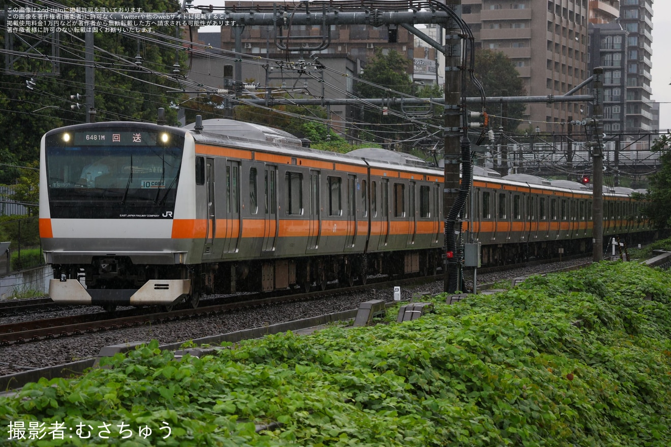 【JR東】E233系T5編成東京総合車両センター出場回送(202408)の拡大写真