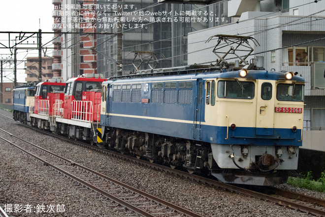 【JR貨】隅田川常駐交換 四重単にて運転を新座駅で撮影した写真