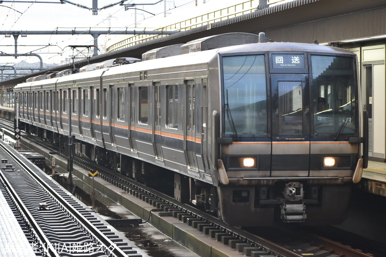 【JR西】207系H10編成網干総合車両所本所入場回送の拡大写真