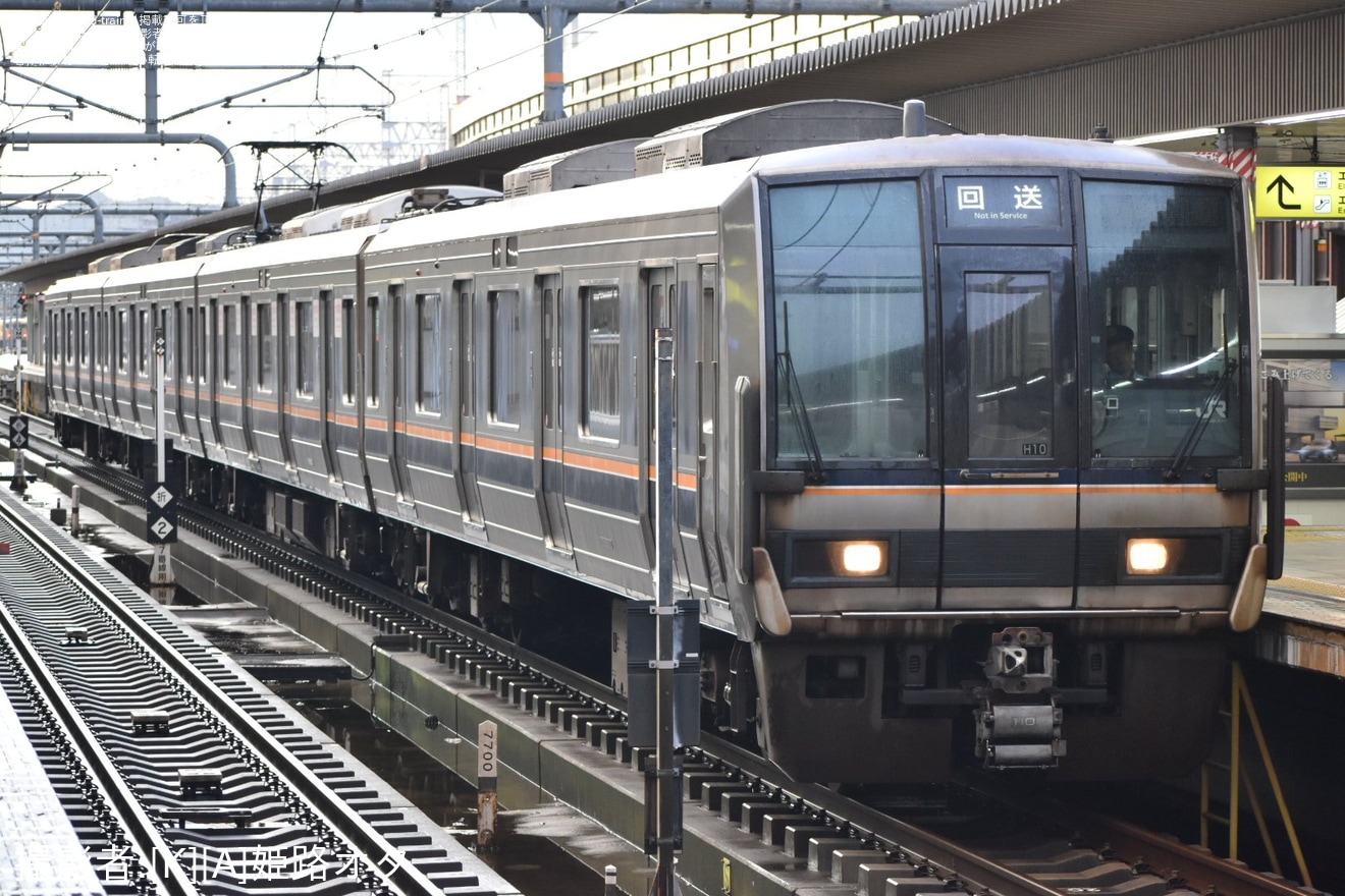 【JR西】207系H10編成網干総合車両所本所入場回送の拡大写真