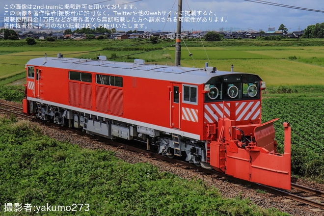 【ハピライン】キヤ143-5が後藤総合車両所出場回送を不明で撮影した写真