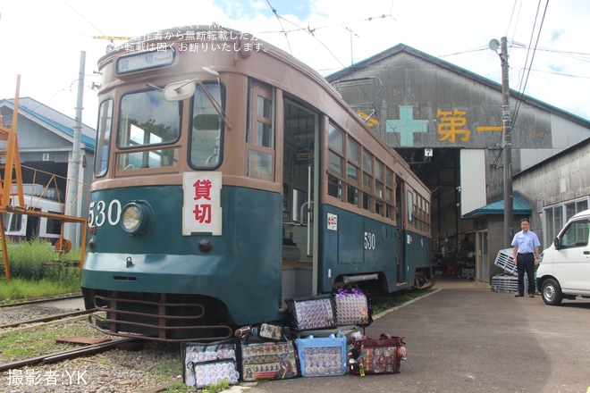 【函館市】有志による貸切列車が500形530号を使用し実施を不明で撮影した写真