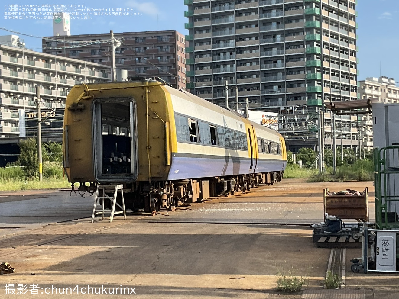 【JR東】255系Be-01編成郡山総合車両センターの解体線への拡大写真