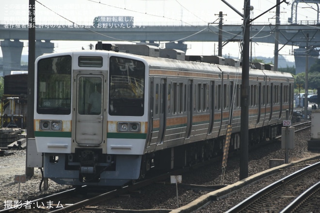 【三岐】元JR東海の211系5600番台SS2編成が構内試運転を不明で撮影した写真