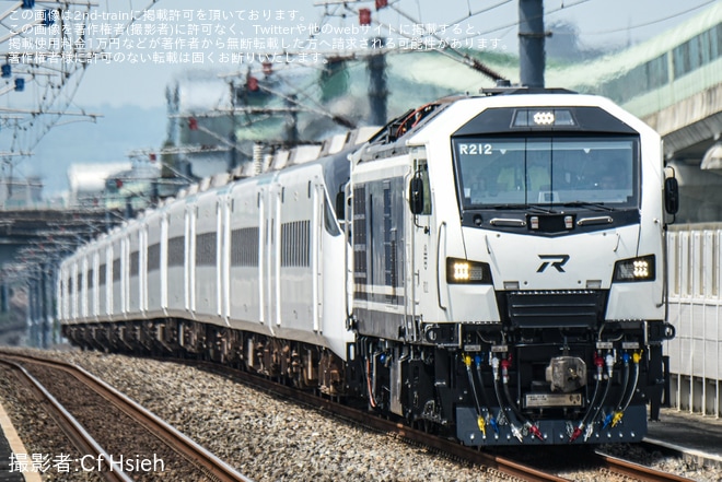 【台鐵】R200型のR212牽引のEMU3000型試運転を大慶駅で撮影した写真