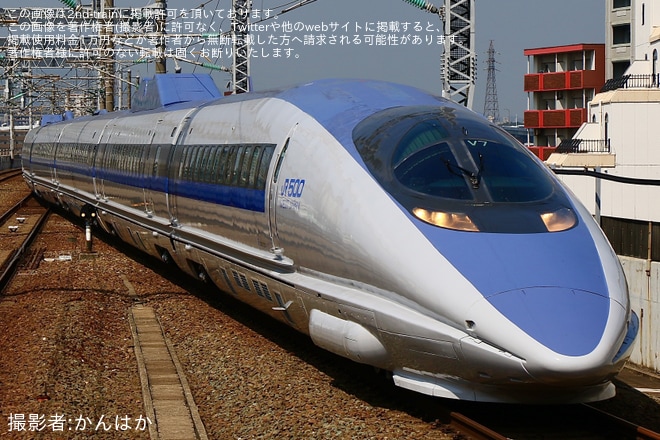 【JR西】500系V7編成博多総合車両所本所出場試運転