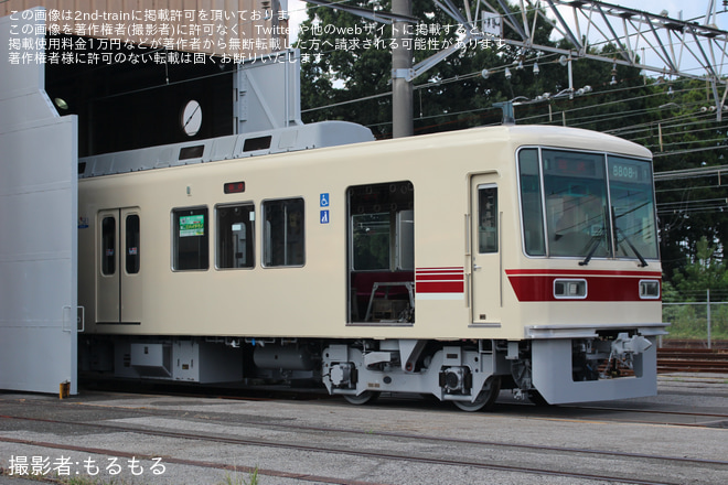 【新京成】8800形8808編成、先頭車両姿現す