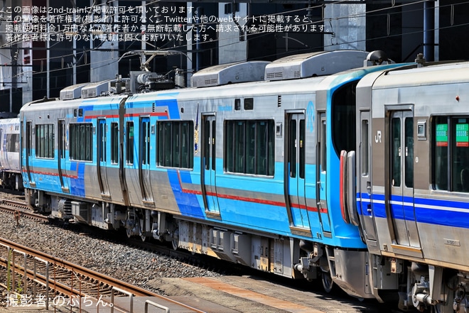 【IR】521系IR05編成吹田総合車両所出場回送を不明で撮影した写真